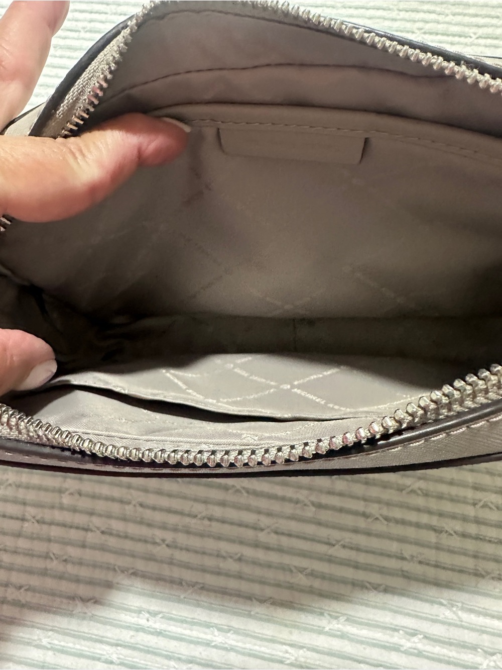 Michael Kors Taupe Saffiano Crossbody with Logo Card Holder - Picture 6 of 9
